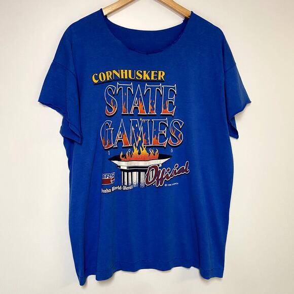 1996 Vintage Cornhusker State Games Shirt Nebraska Olympics - Picture 1 of 2